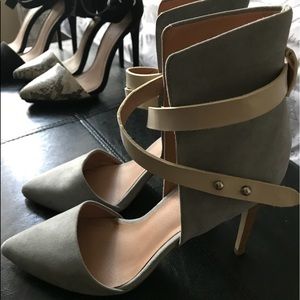 Suede and Pleather “JustFab” Half Booties